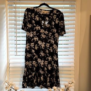 Michael Kors Floral black and white dress